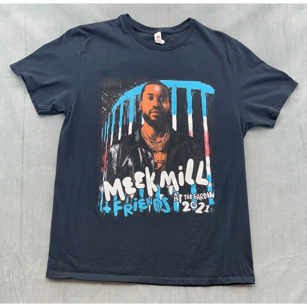 Meek Mill Friends Expensive Pain MSG 2021 Concert Tour TShirt Mens Large Black